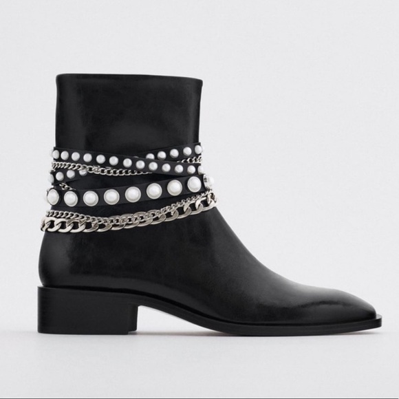 boots perles zara